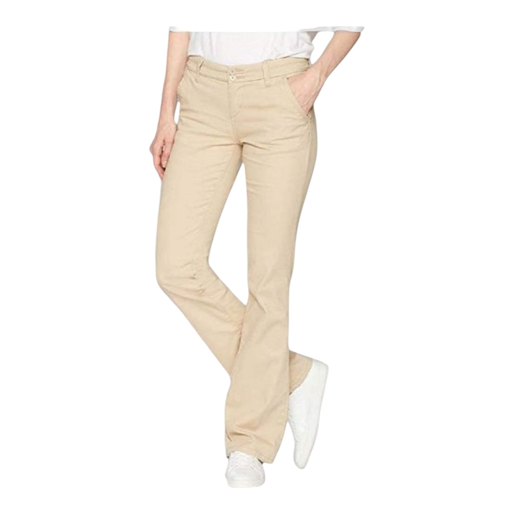 UNIONBAY Women's Beige Stretch Uniform Bootcut Work PantSize 7